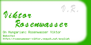 viktor rosenwasser business card